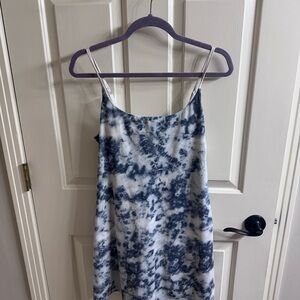 Abercrombie & Fitch Blue and White Tie-Dye Dress